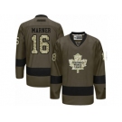 Men's Reebok Toronto Maple Leafs #16 Mitchell Marner Authentic Green Salute to Service NHL Jersey