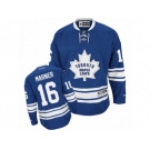 Men's Reebok Toronto Maple Leafs #16 Mitchell Marner Authentic Royal Blue New Third NHL Jersey