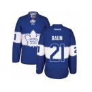 Men's Reebok Toronto Maple Leafs #21 Bobby Baun Authentic Royal Blue 2017 Centennial Classic NHL Jersey