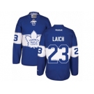 Men's Reebok Toronto Maple Leafs #23 Brooks Laich Authentic Royal Blue 2017 Centennial Classic NHL Jersey