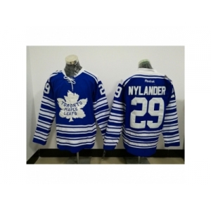 Men's Reebok Toronto Maple Leafs #29 William Nylander Authentic Royal Blue white NHL Jersey