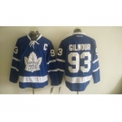 Men's Reebok Toronto Maple Leafs #93 Doug Gilmour Authentic Royal Blue New Third NHL Jersey