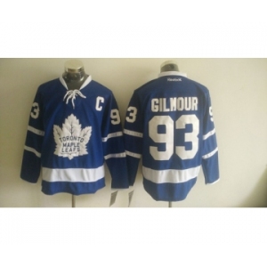 Men's Reebok Toronto Maple Leafs #93 Doug Gilmour Authentic Royal Blue New Third NHL Jersey