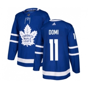 Men's Toronto Maple Leafs #11 Max Domi Blue Stitched Jersey