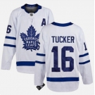 Men's Toronto Maple Leafs #16 Darcy Tucker White With A Patch Stitched Hockey Jersey