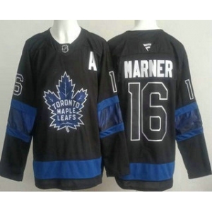 Men's Toronto Maple Leafs #16 Mitch Marner Black Alternate Authentic Jersey