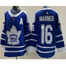 Men's Toronto Maple Leafs #16 Mitch Marner Blue 2022 Reverse Retro Authentic Jersey