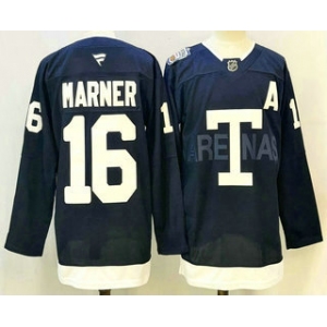 Men's Toronto Maple Leafs #16 Mitch Marner Navy Heritage Classic Stitched Authentic Jersey