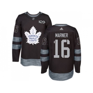 Men's Toronto Maple Leafs #16 Mitchell Marner Black 1917-2017 100th Anniversary Stitched NHL Jersey