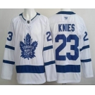 Men's Toronto Maple Leafs #23 Matthew Knies White Authentitc Jersey