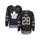 Men's Toronto Maple Leafs #28 Tie Domi Black 1917-2017 100th Anniversary Stitched NHL Jersey