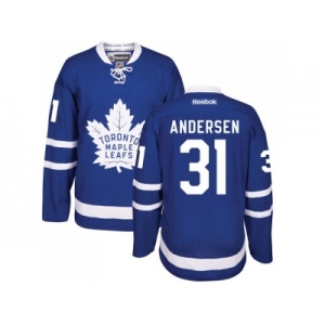 Men's Toronto Maple Leafs #31 Frederik Andersen Royal Blue Home NHL Jersey