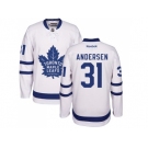 Men's Toronto Maple Leafs #31 Frederik Andersen White Away NHL Jersey