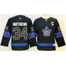Men's Toronto Maple Leafs #34 Auston Matthews Black 2024-25 Alternate With C Patch Stitched Jersey