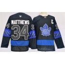 Men's Toronto Maple Leafs #34 Auston Matthews Black 2024-25 Stitched Jersey