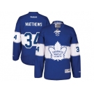 Men's Toronto Maple Leafs #34 Auston Matthews Blue 2017 Centennial Classic Stitched NHL Jersey