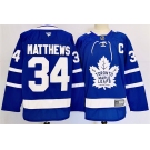 Men's Toronto Maple Leafs #34 Auston Matthews Blue 2024-25 Stitched Jersey