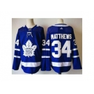 Men's Toronto Maple Leafs #34 Auston Matthews Royal Blue Home 2017-2018 adidas Hockey Stitched NHL Jersey