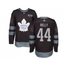 Men's Toronto Maple Leafs #44 Morgan Rielly Black 1917-2017 100th Anniversary Stitched NHL Jersey