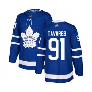 Men's Toronto Maple Leafs #91 John Tavares Blue Home Stitched Hockey Jersey