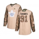 Men's Toronto Maple Leafs #91 John Tavares Camo 2017 Veterans Day Stitched Hockey Jersey