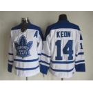 NHL Toronto Maple Leafs #14 Dave Keon white Throwback Fel Visking Shoulder Stitched jerseys