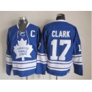 NHL Toronto Maple Leafs #17 Wendel Clark blue Throwback Stitched jerseys