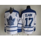 NHL Toronto Maple Leafs #17 Wendel Clark white Throwback Fel Visking Shoulder Stitched jerseys