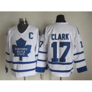 NHL Toronto Maple Leafs #17 Wendel Clark white Throwback Stitched jerseys