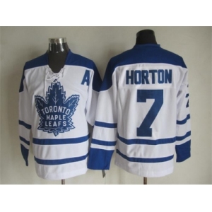 NHL Toronto Maple Leafs #7 Horton white Throwback Fel Visking Shoulder Stitched jerseys