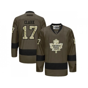 Toronto Maple Leafs #17 Wendel Clark Green Salute to Service Stitched NHL Jersey