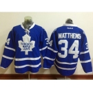 Toronto Maple Leafs #34 Auston Matthews Blue Home Stitched NHL Jersey