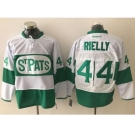 Toronto Maple Leafs #44 Morgan Rielly White Green St. Patrick's Day Stitched NHL Jersey