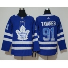 Toronto Maple Leafs #91 John Tavares Blue Drift Fashion Jersey