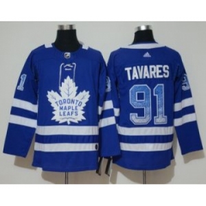 Toronto Maple Leafs #91 John Tavares Blue Drift Fashion Jersey