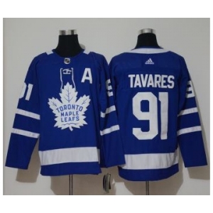 Toronto Maple Leafs #91 John Tavares Blue Home Stitched Hockey Jersey