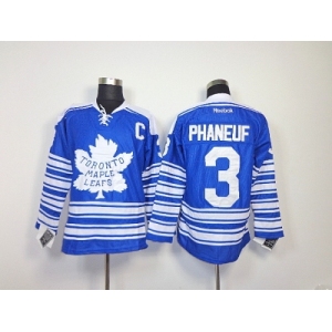 nhl jersey toronto maple leafs #3 phaneuf blue[2014 winter classic patch C]