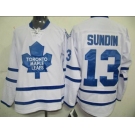 nhl jerseys toronto maple leafs #13 sundin white (ccm)