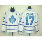 nhl jerseys toronto maple leafs #17 clark white(c)