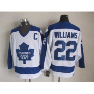 nhl jerseys toronto maple leafs #22 williams white[m&n][williams][patch C]