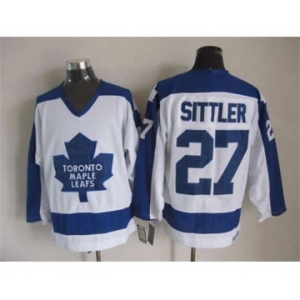 nhl jerseys toronto maple leafs #27 sittler white[m&n]