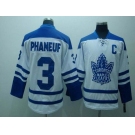 nhl toronto maple leafs #3 phaneuf patch white (c)