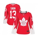 Women Adidas Toronto Maple Leafs #13 Mats Sundin Authentic Red Alternate NHL Jersey