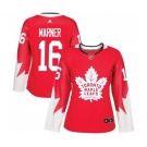 Women Adidas Toronto Maple Leafs #16 Mitchell Marner Authentic Red Alternate NHL Jersey