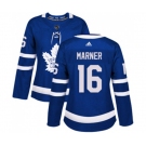 Women Adidas Toronto Maple Leafs #16 Mitchell Marner Authentic Royal Blue Home NHL Jersey