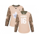 Women Adidas Toronto Maple Leafs #16 Mitchell Marner Camo Authentic 2017 Veterans Day Stitched NHL Jersey