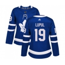 Women Adidas Toronto Maple Leafs #19 Joffrey Lupul Authentic Royal Blue Home NHL Jersey