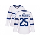 Women Adidas Toronto Maple Leafs #25 James Van Riemsdyk White Authentic 2018 Stadium Series Stitched NHL Jersey