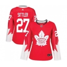 Women Adidas Toronto Maple Leafs #27 Darryl Sittler Authentic Red Alternate NHL Jersey