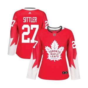 Women Adidas Toronto Maple Leafs #27 Darryl Sittler Authentic Red Alternate NHL Jersey